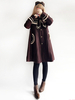 Lolita Manteau avec noeud hiver et noeud Ensemble col marin en tweed bicolore"idienne marin Déguisements Halloween