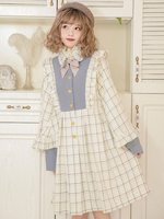 Lolita Manteaux Noeuds Volants Noeud Polyester Bleu Ciel Clair Automne Doux Lolita Outwear