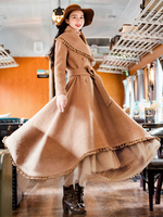 Lolita Manteaux Vintage Camel Glands Pardessus À Manches Longues Polyester Classique Hiver Lolita Outwears