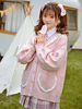 Lolita Manteaux Volants Manches Longues Polyester Rose Hiver Lolita Outwear