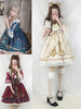 Lolita OP Robe Classique à 1 pièce Dream Of Arcana 2022 Chiffon dentelle volants Demi-manche Encolure dégagée Imprimé Lolita Robes Déguisements Halloween