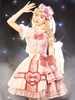Lolita Op Robe Ensemble De 4 Pièces Sans Manches Carreaux Nœuds Rose Lolita Une Pièce Vêtements D