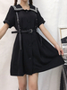 Lolita OP style militaire boutons boutons manches courtes robes Lolita One Piece Déguisements Halloween