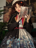 Lolita Poncho Steampunk Noir Polyester Métal Détails Automne Lolita Cape Demi-manches Outwears
