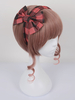 Lolita Punk bandeau métal Mary Plaided arc en mousseline de soie rouge Lolita coiffures KC Déguisements Halloween