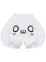 Lolita short en 100% coton blanc impression imprimé fleuri Déguisements Halloween
