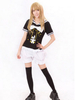 Lolita short en 100% coton unicolore à volants Déguisements Halloween