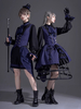 Lolita Specials Lolita Top Gilet Costumes Gothique Bleu Sans Manches Boutons Jacquard