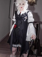 Lolita Specials Lolita Top Gilet Costumes Gothique Noir Sans Manches Boutons