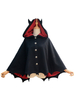Lolita Style vêtements mignons mal oreilles Bat en forme Lolita Coat Lolita bicolore en laine à capuchon Cape manteau avec boutons Déguisements Halloween