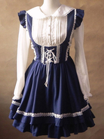 Lolita T-shirt en dentelle blanche Lolita Top Bows Déguisements Halloween