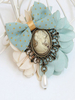 Lolita Vintage Brooch Bow Flower Lolita perle broche décoré beauté Déguisements Halloween