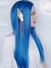 Lolita Wigs Long Deep Blue Central Parting Lolita Hair Wigs Déguisements Halloween
