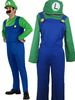 Luigi cosplay costume pour jeu Super Mario Bros Déguisements Halloween
