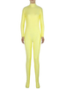 Lumière jaune Zentai Slim Fit Spandex combinaison pour femmes Déguisements Halloween