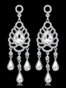 Lustre de mariage boucles doreilles argent strass percé bijoux de mariée