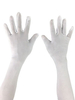 Lycra Spandex Gants Coude Longueur Unisexe Blanc Magician Costume Costume Déguisements Halloween Déguisements Halloween