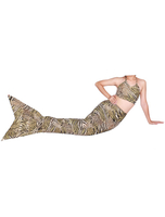 Lycra tendance imprimé multicolore Spandex queue sirène Zentai Animal Halloween