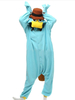 Magby Kigurumi Carnaval Onesie Pyjamas Combinaison Combinaisons Kigurumi Carnaval en flanelle bleu ciel clair Déguisements Halloween
