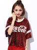 Magnifique costume de danse hip-hop en lycra elasthanne Color-block Top En fibre polyester Déguisements Halloween