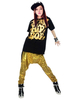 Magnifique costume de danse hip-hop en polyester Noir Impression vêtements journaliers hip hop Pantalons En fibre polyester Déguisements Halloween