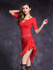 Magnifique costume de danse orientale en modal en fibre polyester unicolore Danseuse orientale coupe asymétrique Performance Déguisements Halloween