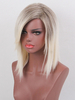 Magnétique perruque de cheveux humains abricot claire droite dégradé mode filet de plastique