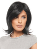 Magnétique perruque de cheveux humains noire coupe boyish dégradé mode