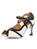 Magnétiques chaussures danse latine en soie et satin peep-toe