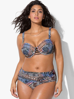 Maillot de bain Bikini pour femme bleu marine découpé col carré superposé taille naturelle été maillots de bain Sexy