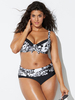 Maillot de bain bikini pour femme noir noué col carré superposé taille naturelle plage dété maillots de bain