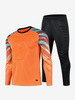 Maillot De Foot Pour Gardien Ensemble 2 Pièces Manche Longue Pantalon Vêtements De Sport Imprimé Orange