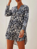 Maj Dresses blanc col en V Polyester imprimé femme Fantastic robe Tube