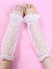 Manchettes de synthétique Lolita dentelle blanche Déguisements Halloween