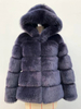 Manteau à capuche en fausse fourrure Veste courte dhiver en fourrure écologique pour femme 2025