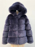 Manteau à capuche en fausse fourrure Veste courte dhiver en fourrure écologique pour femme 2025