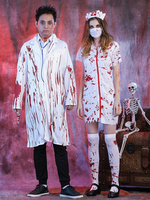 Manteau blanc Déguisements Halloween Costumes médecin hommes Déguisements Halloween