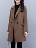 Manteau Blazer Femme Mi-longs Femme à Col Revers avec Manches Longues avec Boutonnages avec Poches Unicolore