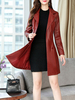 Manteau Blazer Femmes à Cuir Synthétique Vernis Unicolore avec Les Manches Longues Fermeture avec Boutonnages Manteau Blazer d
