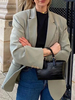 Manteau Blazer Mi-long Femme à Col Revers avec Manches Longues avec Poches avec Boutons Unicolore
