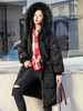 Manteau bouffant femme col en fausse fourrure manteau à bulles avec cordon de serrage manteau dhiver à capuche en coton
