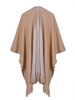 Manteau Cape Châle Femme à Col V avec Manches Courtes Poncho Femme