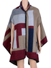 Manteau Cape Châle Femme Imprimé à Col Rond avec Manches Courtes Poncho Femme