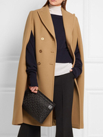 Manteau Cape Femme à Col Revers avec Boutonnages Unicolore Manteau Femme Hiver Cape Poncho