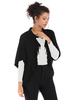 Manteau Cape Femme Hiver Côtelé avec Les Franges et Les Manches Mi-long Manteau Hiver Femme Unicolore Manteau Cape Femme