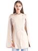 Manteau Cape Femmes Unicolore Fermeture avec Boutons et Zip Unicolore Manteau Cape d