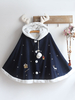 Manteau Cape Lolita Cerf de Noël à capuche Pom Poms Vêtements dextérieur dhiver