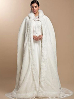 Manteau Cape Longs Femme en Fousse Fourrure Synthétique à Capuche à Lacets Poncho Hiver Unicolore
