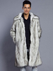 Manteau confortable blanc unicolore en fausse fourrure en polyester