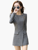 Manteau coton unicolore col ras du cou manteau pour femme